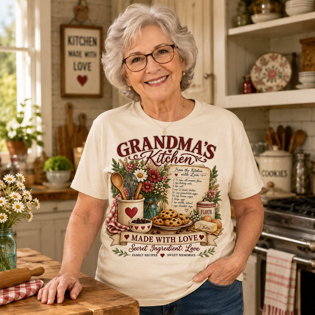Personalized Grandmas Kitchen Shirt  Custom Grandma Name TShirt  Nana Mimi Gigi Gift  Grandma Baking Shirt  Mothers Day Gift for Grandma