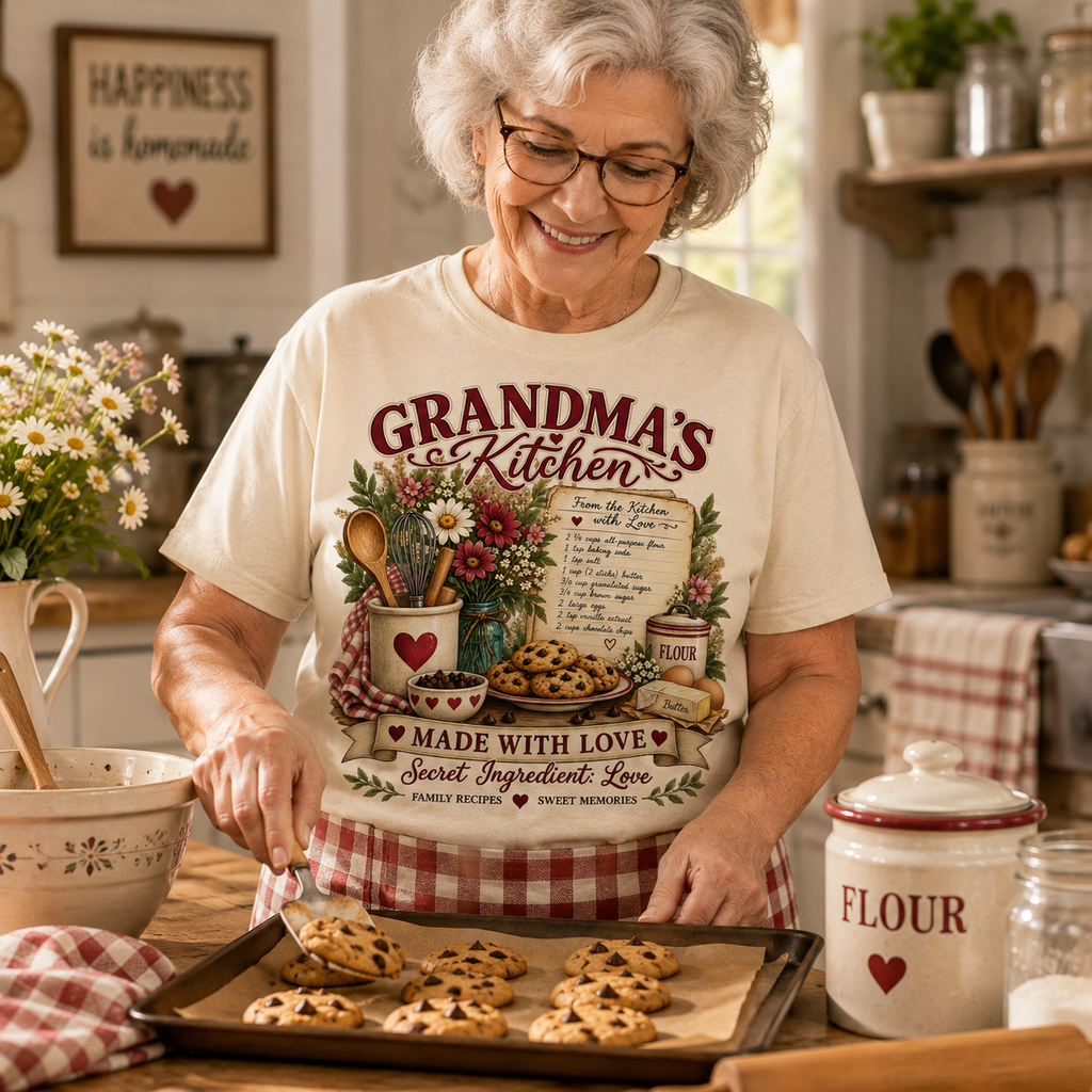 Personalized Grandmas Kitchen Shirt  Custom Grandma Name TShirt  Nana Mimi Gigi Gift  Grandma Baking Shirt  Mothers Day Gift for Grandma