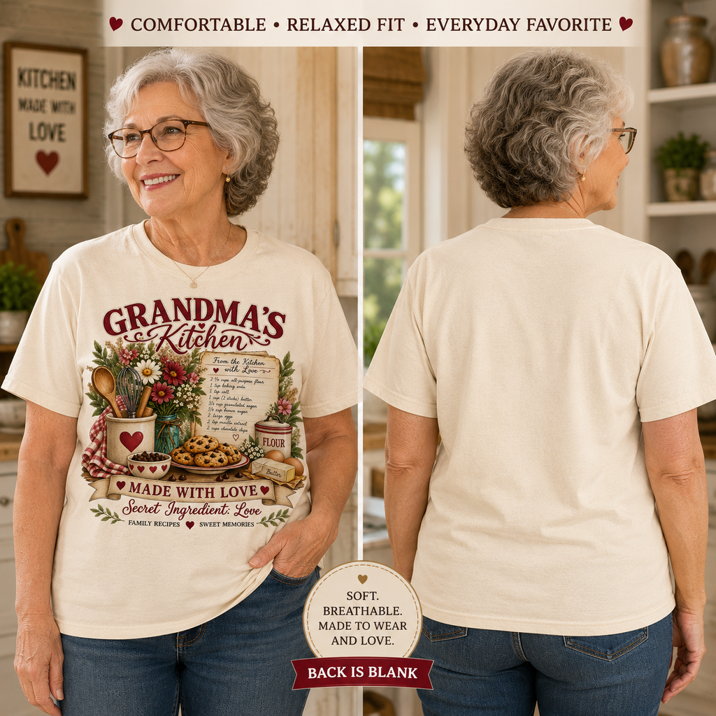 Personalized Grandmas Kitchen Shirt  Custom Grandma Name TShirt  Nana Mimi Gigi Gift  Grandma Baking Shirt  Mothers Day Gift for Grandma