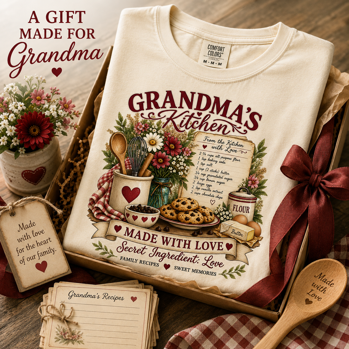 Personalized Grandmas Kitchen Shirt  Custom Grandma Name TShirt  Nana Mimi Gigi Gift  Grandma Baking Shirt  Mothers Day Gift for Grandma
