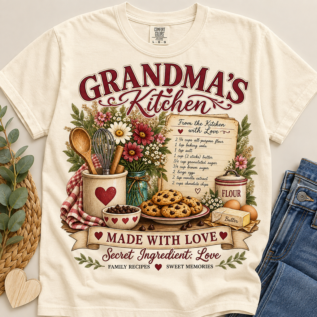 Personalized Grandmas Kitchen Shirt  Custom Grandma Name TShirt  Nana Mimi Gigi Gift  Grandma Baking Shirt  Mothers Day Gift for Grandma