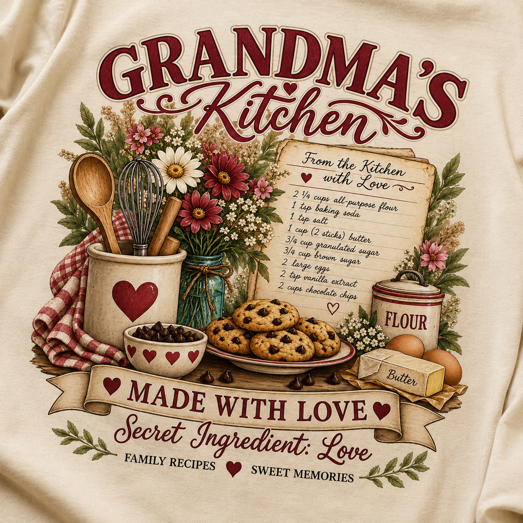Personalized Grandmas Kitchen Shirt  Custom Grandma Name TShirt  Nana Mimi Gigi Gift  Grandma Baking Shirt  Mothers Day Gift for Grandma