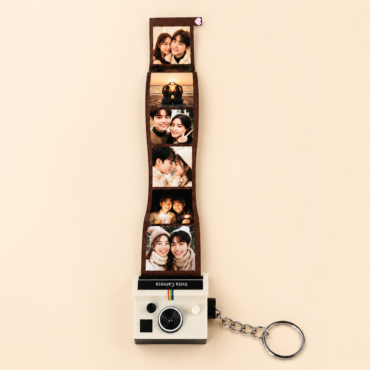 Custom Photo Film Camera Keychain – Personalized Mini Camera with 5–10 Photos