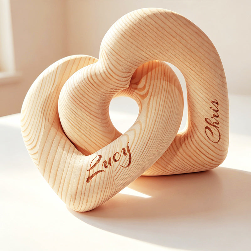Romantic Couple - Personalized Infinity Heart Sculpture