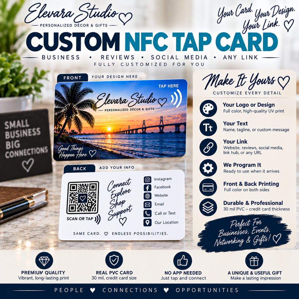 Custom NFC Tap Card | Digital Business Card, Review Card & Social Media Card