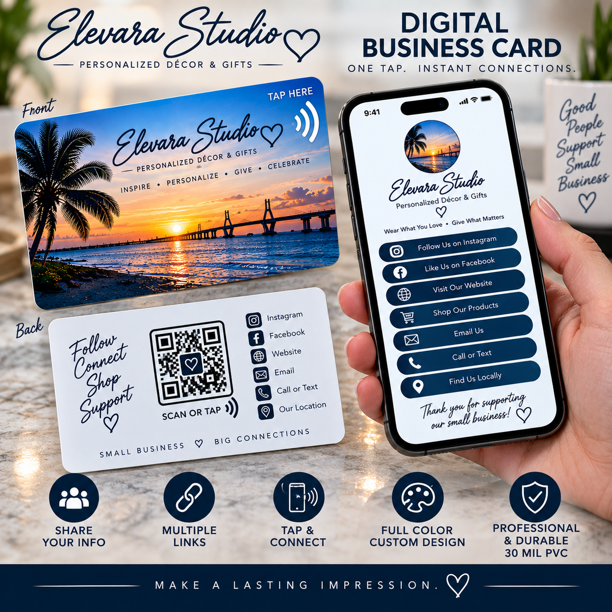 Custom NFC Tap Card | Digital Business Card, Review Card & Social Media Card