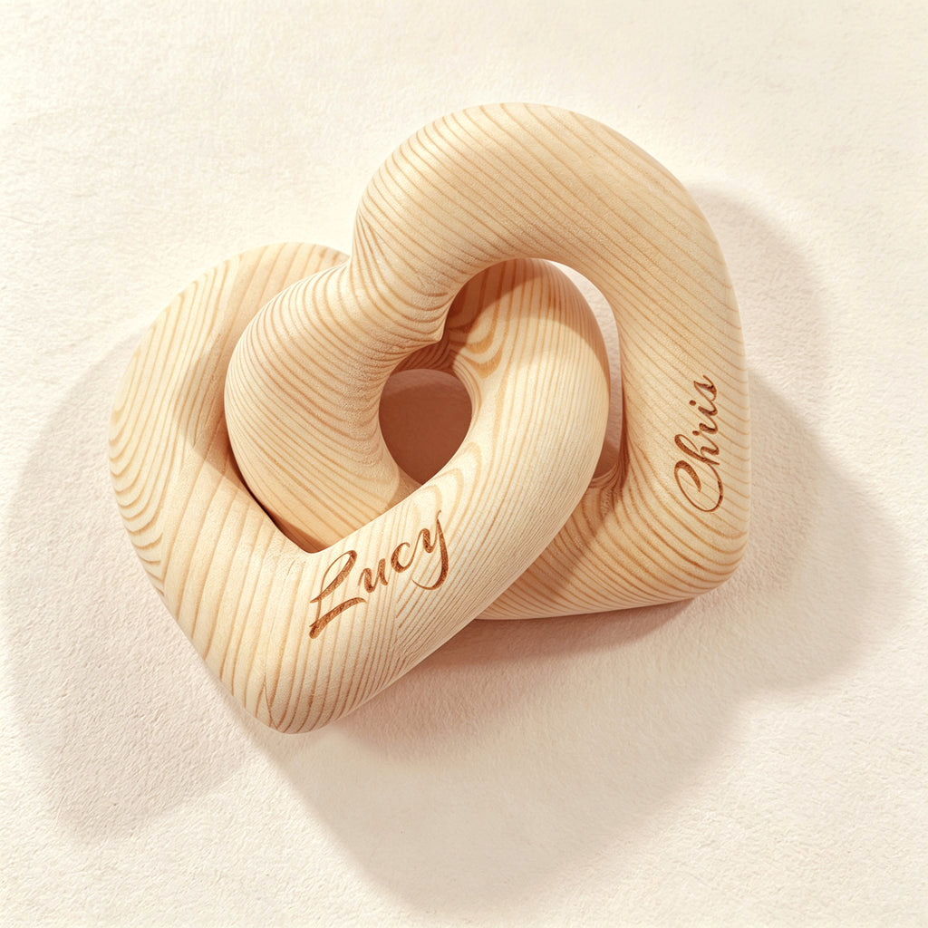 Romantic Couple - Personalized Infinity Heart Sculpture