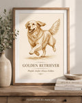 Golden Retriever Wall Art Print – “Playful, Joyful, Always Golden”