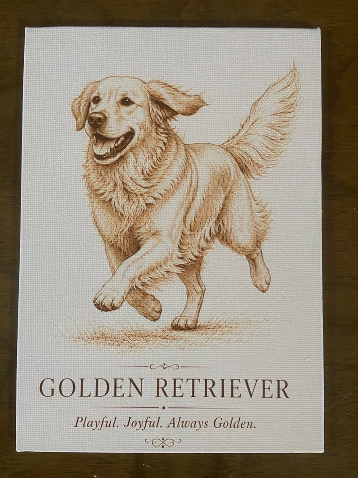 Golden Retriever Wall Art Print – “Playful, Joyful, Always Golden”