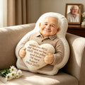 Personalized 3D Effect Memorial Hug Pillow – Custom Photo Pillow with Heart Message, Sympathy Gift for Loss & Remembrance