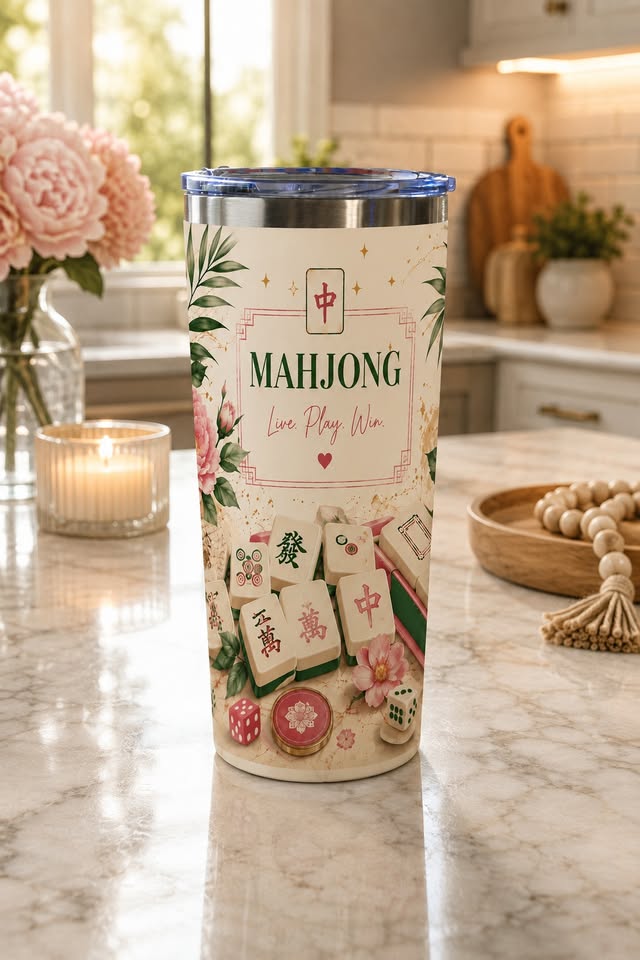 Mahjong Tumbler – Live Play Win – 20oz