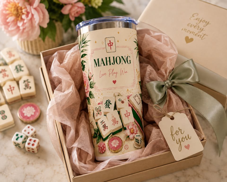Mahjong Tumbler – Live Play Win – 20oz