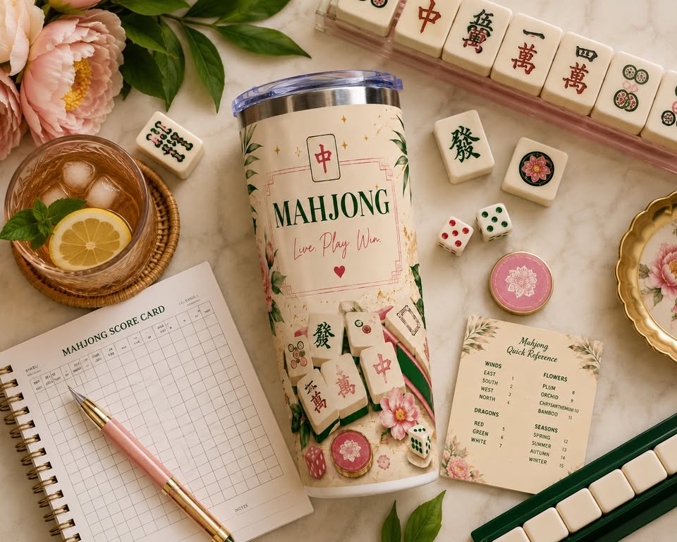 Mahjong Tumbler – Live Play Win – 20oz