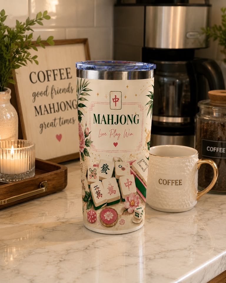 Mahjong Tumbler – Live Play Win – 20oz