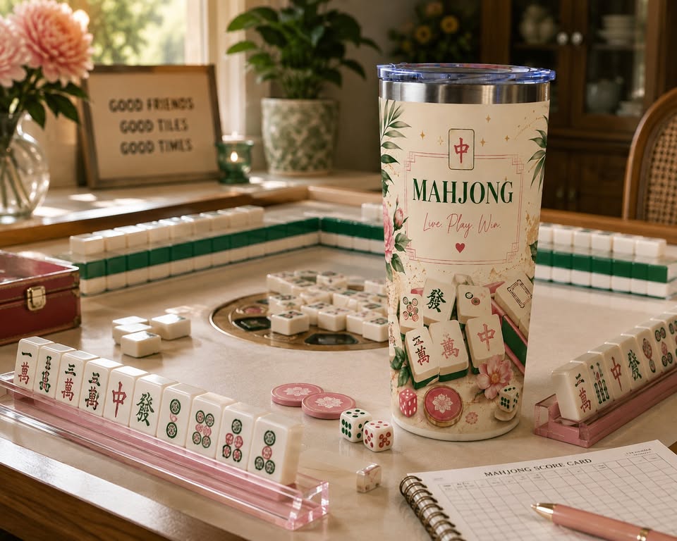 Mahjong Tumbler – Live Play Win – 20oz