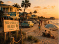 Vintage Pass-a-Grille Beach Canvas Print – 16×12