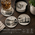 Tampa Bay Ceramic Coaster Set | 4-Piece Coastal Collection